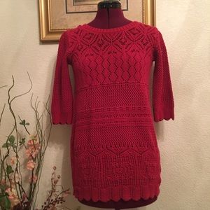 Red knit sweater
